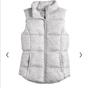 Girls Gray Puffer Vest